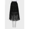 Midi skirt with lace