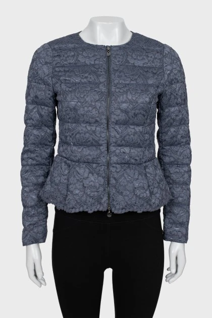 Fitted jacket with lace