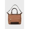 Two-tone leather bag