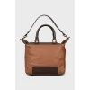 Two-tone leather bag