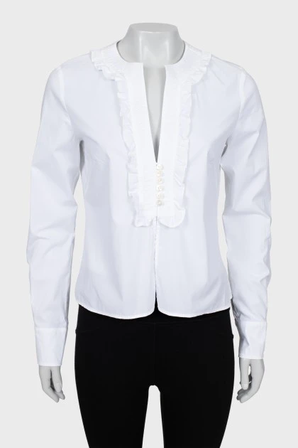 White V-Neck blouse