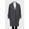 Oversized gray coat