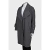 Oversized gray coat