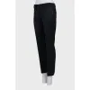 Low-rise wool trousers