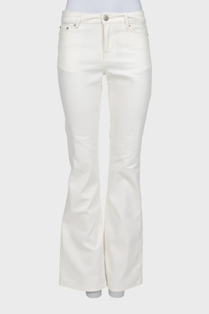 White jeans with tag