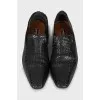 Men's woven leather shoes