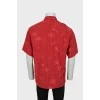 Men's red short sleeve shirt