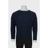 Men's blue knitted sweater