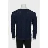 Men's blue knitted sweater