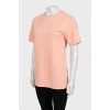 Pink straight fit T-shirt