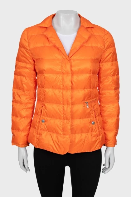 Orange quilted jacket