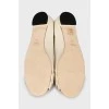 Leather ballet shoes with tag
