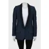 Wool jacket with combined lapels