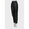 Slim fit leather trousers