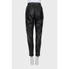 Slim fit leather trousers