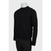 Men's black wool jumper