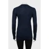 Blue silk and cashmere jumper