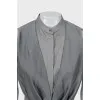 Gray fitted blouse