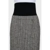 Black and white high waist skirt