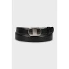Men's black leather belt