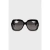 Rectangular sunglasses in black