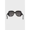 Rectangular sunglasses in black