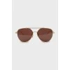 Men's sunglasses with gold frame