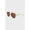Men's sunglasses with gold frame
