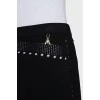 Black midi skirt with perforations