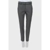 Gray tapered trousers