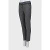 Gray tapered trousers