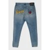 Men's jeans with patches