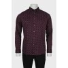Men's printed shirt with tag