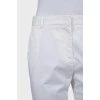 White slim fit trousers