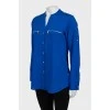 Blue straight fit blouse