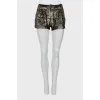 Mini shorts embroidered with sequins