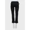 Low-rise cropped trousers