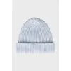 Blue knitted hat