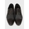 Men's leather shoes with perforation