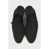 Men's black leather shoes