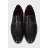Men's black almond toe shoes