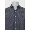 Men's black and white checkered shirt