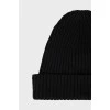 Men's black wool hat