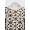 Cashmere sweater with pattern