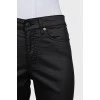 Black straight trousers