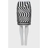 Wool skirt with silver pattern
