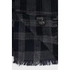 Two-tone check scarf