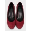 Suede round toe shoes