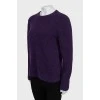 Knitted purple sweater