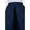 Navy blue embossed skirt